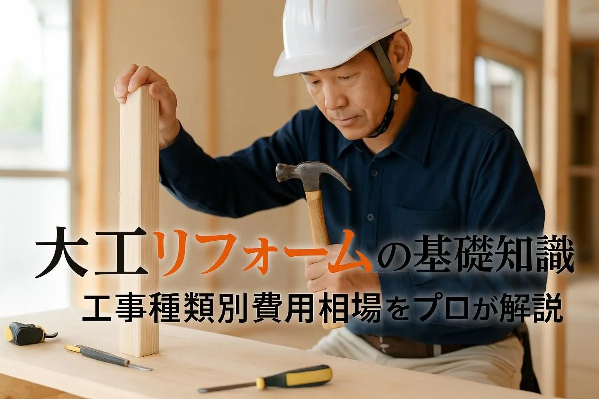 大工リフォームの基礎知識と工事種類別費用相場をプロが解説