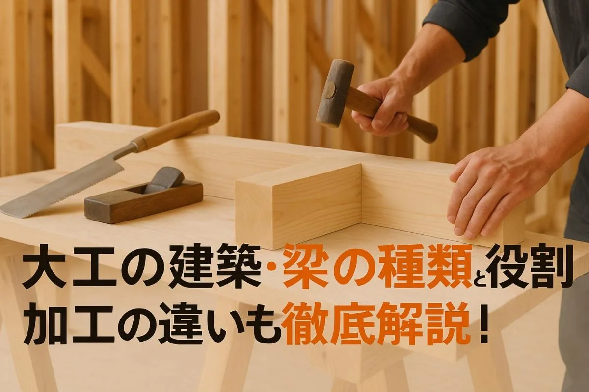 大工の建築・梁の種類と役割、加工の違いも徹底解説！