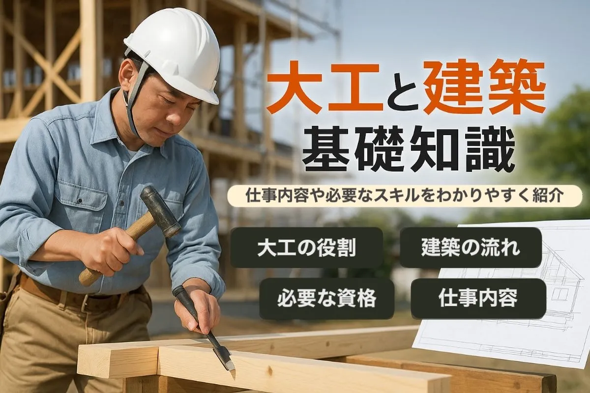 大工と建築の基礎知識と仕事内容を徹底解説！資格・スキル・年収まで職種別にわかる進路ガイド