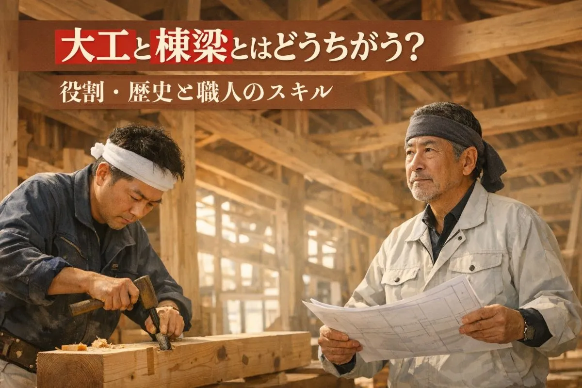 大工と棟梁とはどうちがう？｜役割・歴史と職人のスキル