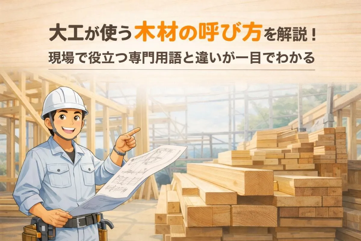 大工が使う木材の呼び方を解説！現場で役立つ専門用語と違いが一目でわかる