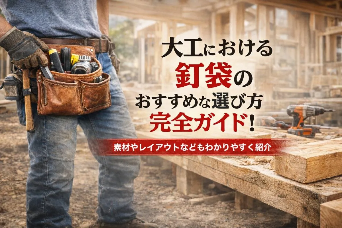 大工における釘袋のおすすめな選び方完全ガイド！素材やレイアウトなどもわかりやすく紹介