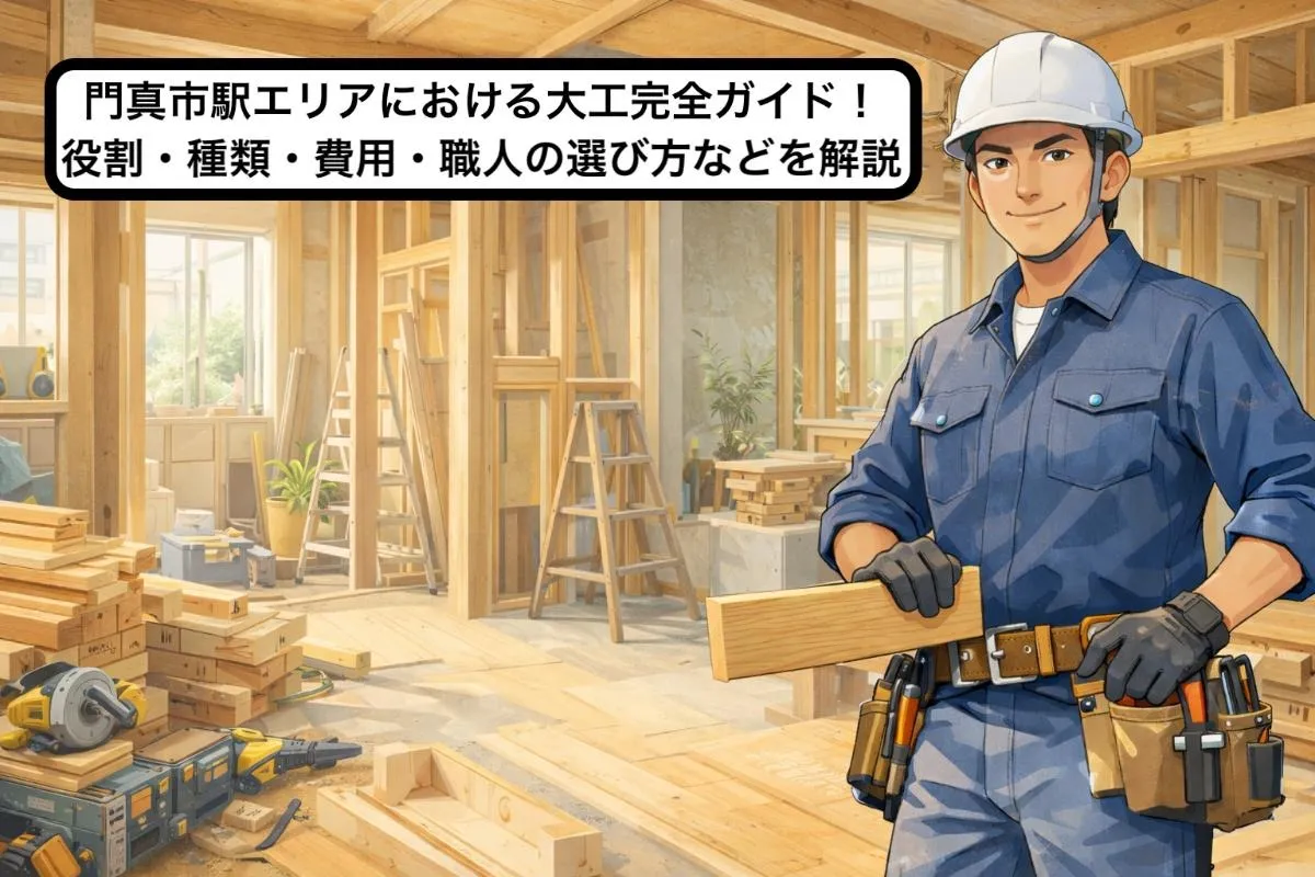 門真市駅エリアにおける大工完全ガイド！役割・種類・費用・職人の選び方などを解説