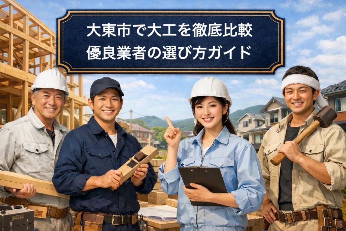大東市で大工を徹底比較｜優良業者の選び方ガイド
