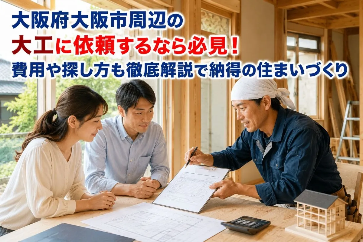 大阪府大阪市周辺の大工に依頼するなら必見！費用や探し方も徹底解説で納得の住まいづくり