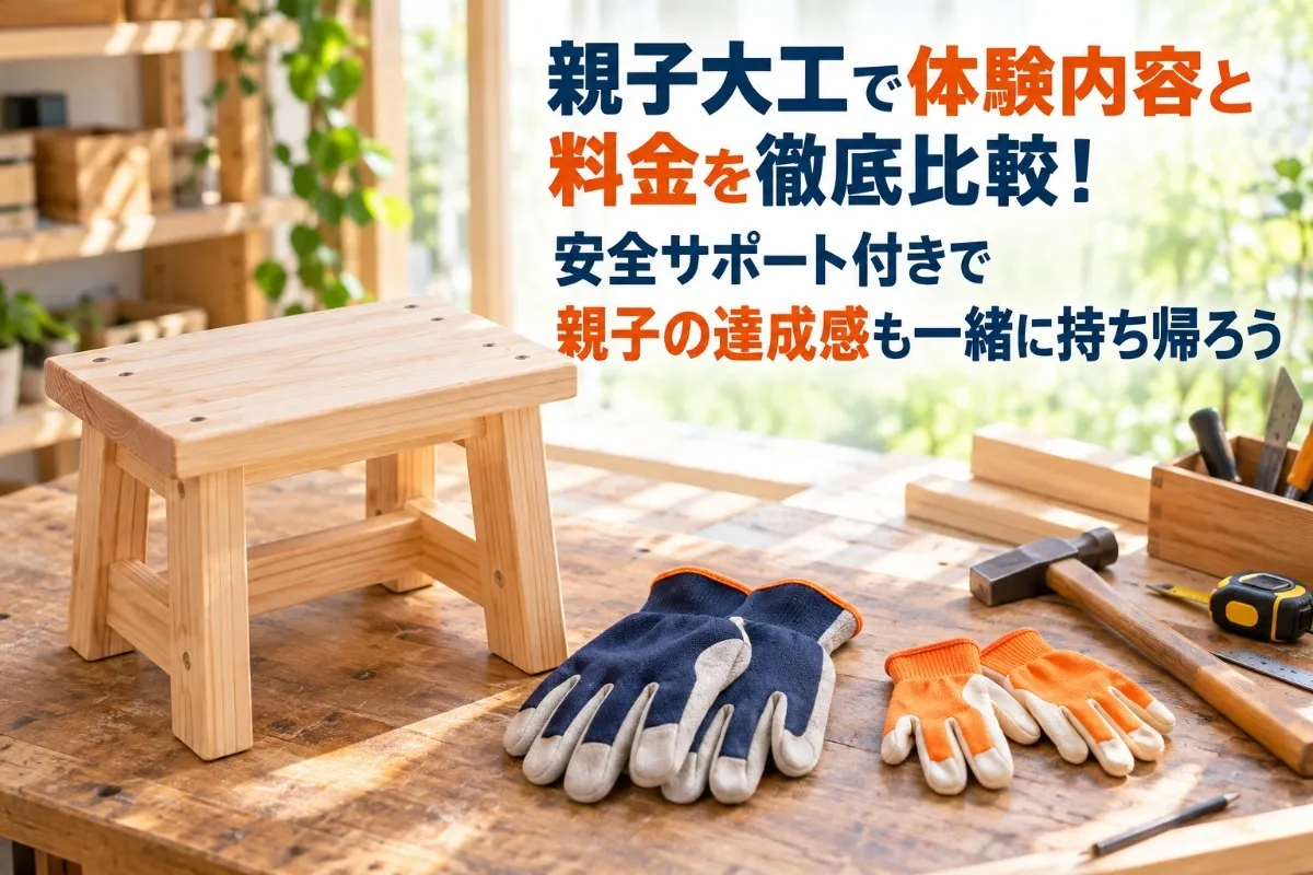 親子大工で体験内容と料金を徹底比較!安全サポート付きで親子の達成感も一緒に持ち帰ろう